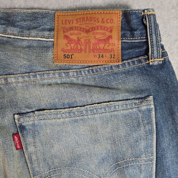 Levis Jeans 501 34x32 Paint Splatter - Picture 7 of 14